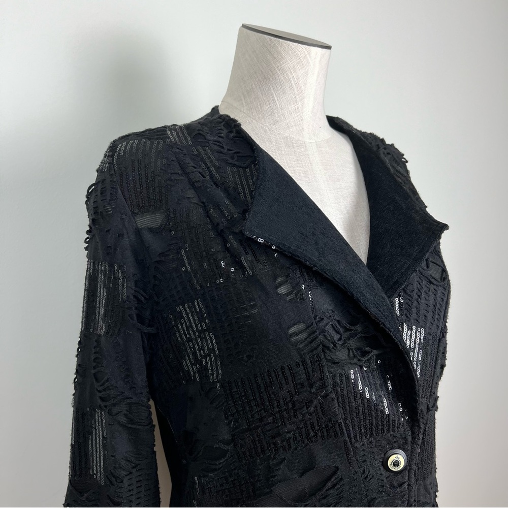 Tesoro Moda Distressed Suede Blazer Jacket - Picture 3 of 16